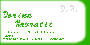 dorina navratil business card